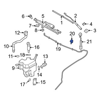 Volvo OE - Front Left Windshield Washer Nozzle
