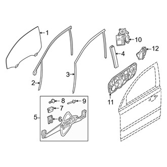 Volvo OE - Front Door - Glass & Hardware