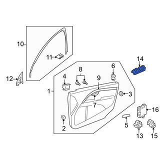 Volvo OE - Front Left Door Window Switch