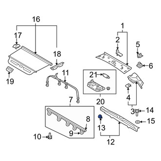 Volvo OE - Liftgate Trim Scuff Plate Clip