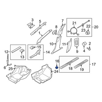 Volvo OE - Rear Door Sill Plate Clip