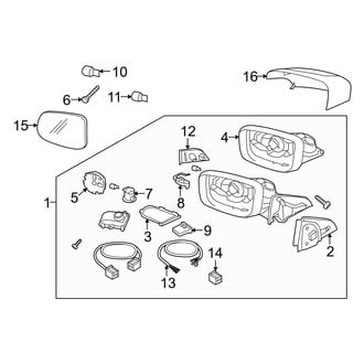 Volvo OE - Front Door - Outside Mirrors (W/O Blind Spot Info System)