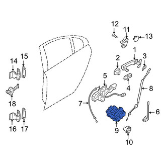 Volvo OE - Front Left Door Latch Assembly