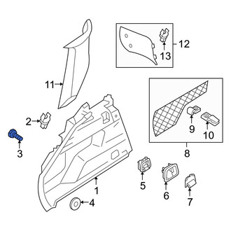 Volvo OE - Interior Quarter Panel Trim Panel Bolt