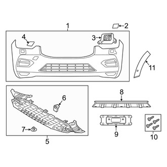 Volvo OE - Front Bumper & Grille - Bumper & Components (Bumper Cover & Trim), (T5 Inscription / T5 Momentum / T6 Inscription / T6 Momentum / T8 Inscription / T8 Momentum)