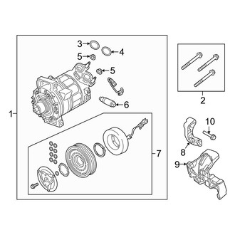 Volvo OE - Air Conditioner & Heater - Condenser, Compressor & Lines (Compressor), (B5 Inscription / B5 Momentum / B5 R-Design / B6 Inscription / B6 R-Design)