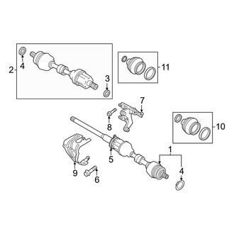 Volvo OE - Front Suspension - Drive Axles (B5 Inscription / B5 Momentum / B5 R-Design / B6 Inscription / B6 R-Design AWD)