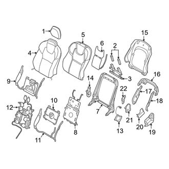 Volvo OE - Seats & Tracks - Driver Seat Components (Seat Back)