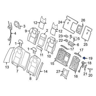 Volvo OE - Rear Left Folding Seat Latch Release Handle Bezel