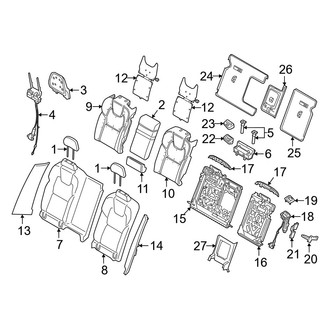 Volvo OE - Seats & Tracks - Rear Seat Components (Seat Back), (T8 Polestar)