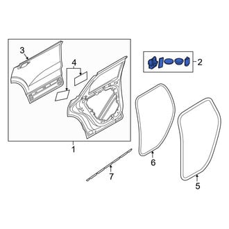 Volvo OE - Rear Door Shell Hardware Kit