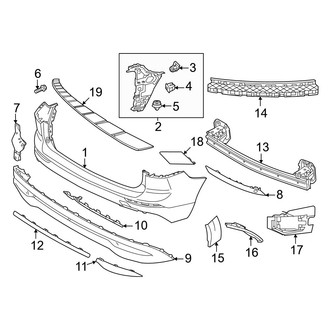Volvo OE - Rear Bumper - Bumper & Components (Bright Theme), (B5 Inscription / B5 Momentum / B6 Inscription / T8 Recharge Inscription / T8 Recharge Inscription Expression)