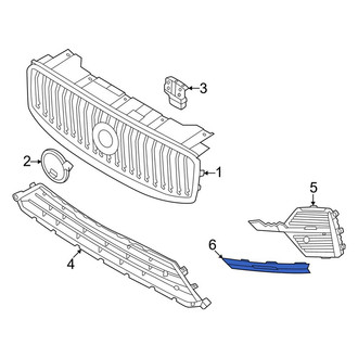 Volvo OE - Front Left Grille Molding