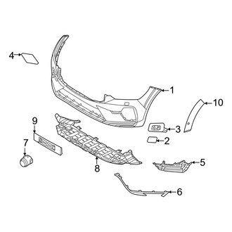 Volvo OE - Front Bumper & Grille - Bumper & Components (Dark Theme, Bumper Cover & Trim)