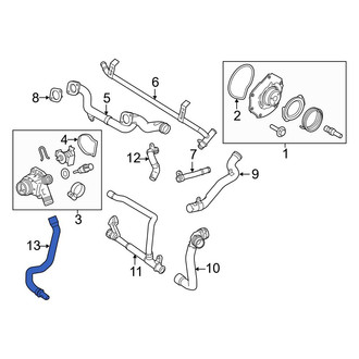 Volvo OE - Right Engine Coolant Pipe