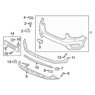 Volvo OE - Front Bumper & Grille - Bumper & Components (Bumper Cover & Trim, w/o Lamp Washer, with Auto Park)