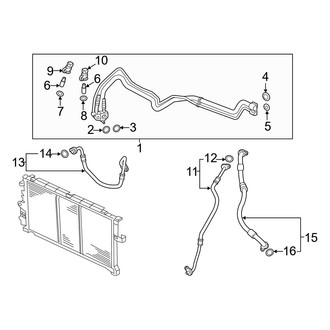 Volvo OE - Air Conditioner & Heater - Condenser, Compressor & Lines (Front A/C Lines)