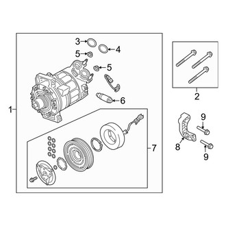 Volvo OE - Air Conditioner & Heater - Condenser, Compressor & Lines (Compressor), (B5 Core / B5 Plus / B5 Ultimate)