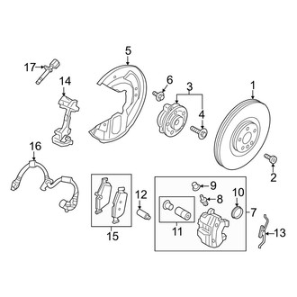 Volvo OE - Front Suspension - Brake Components (18" Brakes), (Core / Plus / Ultra)