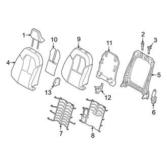 Volvo OE - Seats & Tracks - Passenger Seat Components (Power Seat Back), (B5 Core / B5 Plus / B5 Ultimate)