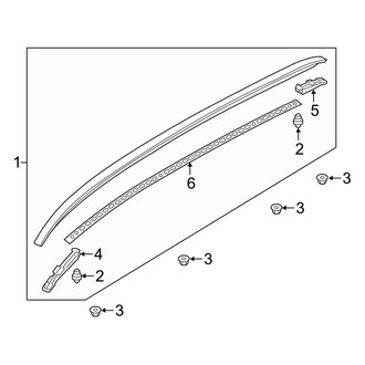 Volvo OE - Roof - Exterior Trim (With Electric Glass Sunroof)
