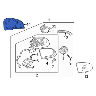 Volvo OE - Front Left Upper Door Mirror Cover
