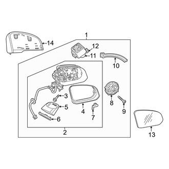 Volvo OE - Front Left Door Mirror