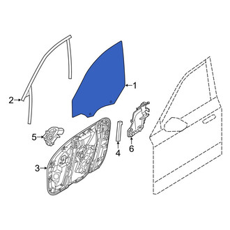 Volvo OE - Front Left Door Glass