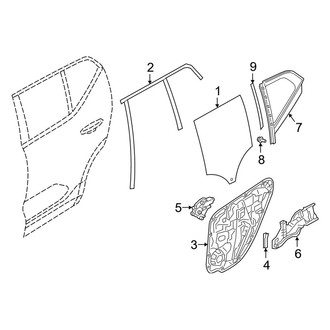 Volvo OE - Rear Door - Glass & Hardware