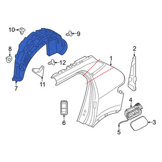 Volvo OE - Rear Right Quarter Panel Splash Shield