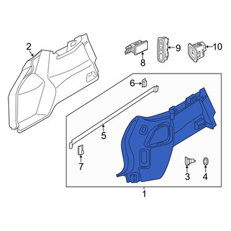 Volvo OE - Rear Right Lower Interior Quarter Panel Trim Panel