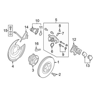 Volvo OE - Rear Suspension - Brake Components (T4 Inscription / T4 Momentum / T4 R-Design)