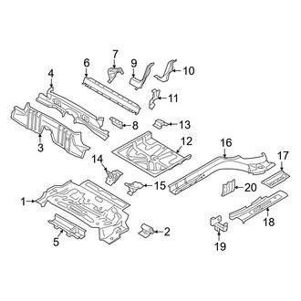 Volvo OE - Rear Body & Floor - Floor & Rails (B5 Core / B5 Plus / B5 Ultimate)