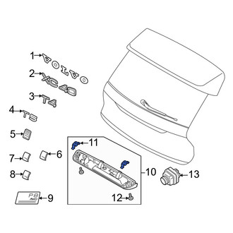 Volvo OE - Liftgate Latch Handle Clip