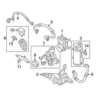 Volvo OE - Air Conditioner & Heater - Condenser, Compressor & Lines (Heat Pump), (Core / Plus / Ultra)