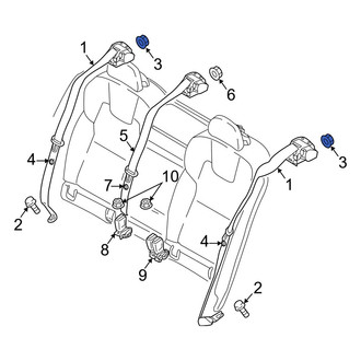 Volvo OE - Seat Belt Lap and Shoulder Belt Nut