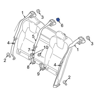 Volvo OE - Seat Belt Lap and Shoulder Belt Nut