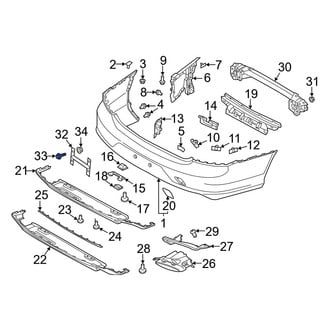 Volvo OE - Rear License Plate Bracket Screw