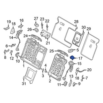 Volvo OE - Rear Left Folding Seat Latch Release Handle Bezel