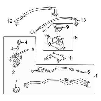 Volvo OE - Air Conditioner & Heater - Condenser, Compressor & Lines (Rear A/C Lines, With Heat Pump), (Ultimate)