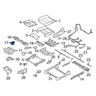 Volvo OE - Front Right Seat Track Support Clip