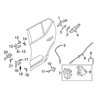 Volvo OE - Rear Lower Door Hinge Bolt