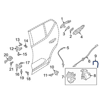 Volvo OE - Rear Door Lock Operating Rod