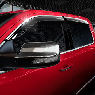 Voron Glass® 101003 - Tape-On Luxury Smoke Front and Rear Side Window Deflectors