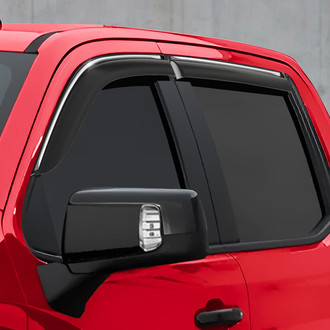 Voron Glass® 101034 - Tape-On Luxury Smoke Front and Rear Side Window Deflectors
