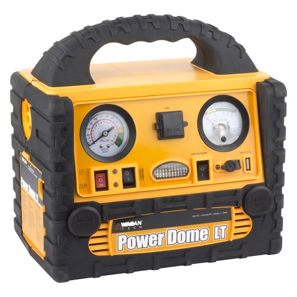 Wagan® - Power Dome LT™ 12 V Portable Emergency Jump Starter with Air Compressor and Power Inverter
