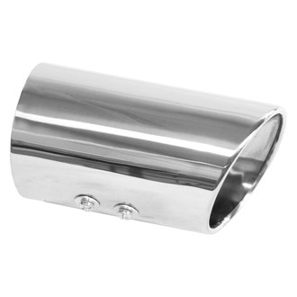 Walker® - Steel Driver Side Round Angle Cut Bolt-On Chrome Exhaust Tip