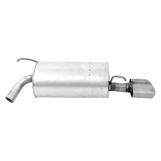 Walker® - Quiet-Flow™ Rear Passenger Side Stainless Steel Oval Aluminized Exhaust Muffler and Pipe Assembly