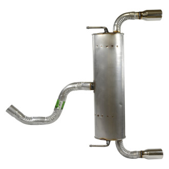Walker® - Quiet-Flow™ Stainless Steel Oval Silver Exhaust Muffler and Pipe Assembly