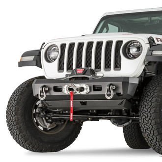 WARN® - Elite Series Stubby Black Front Winch HD Bumper